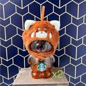 Starbucks Bear with Orange and White Hat
